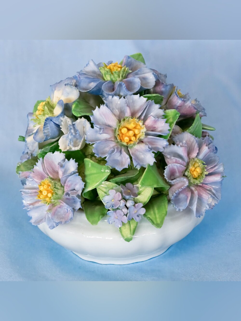 Beautiful Vintage Handmade Coalport  Flower Bouquet Vase